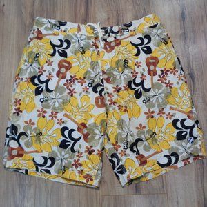 Cremieux Size Large Brown Guitar New Men's Swim Trunks Board Shorts